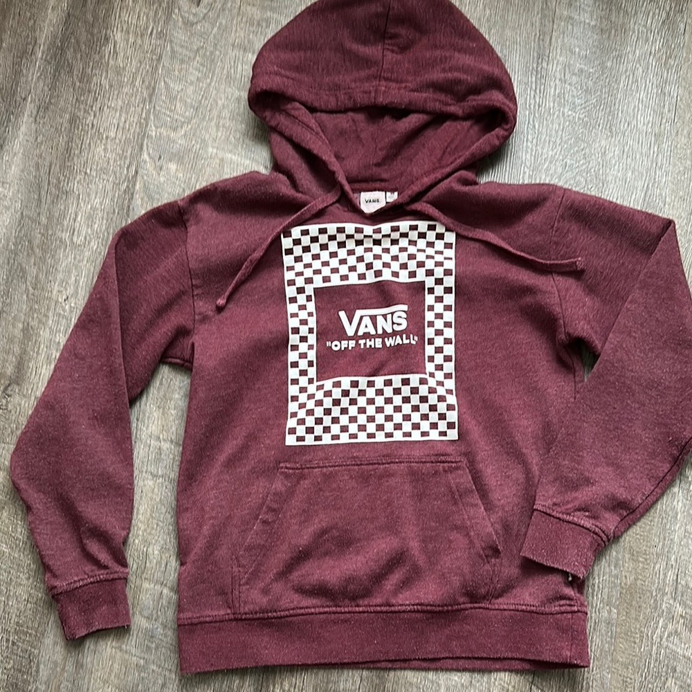Vans Red Hoodie with Iconic Logo